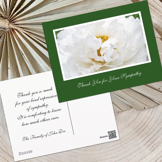 Sympathy Thank You Postcard (Creator Uploaded)