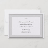 Sympathy Thank You Simplistic Card (Textured)