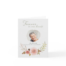 Sympathy Watercolor Wreath Thank You with Photo