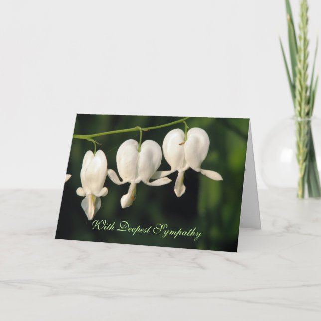 SYMPATHY WHITE FLOWERS CARD (Front)