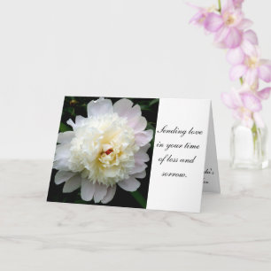 Sympathy White Peony Card