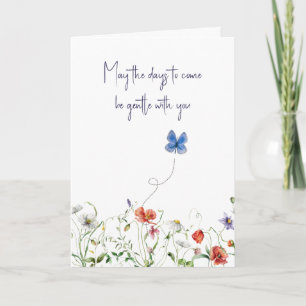 Sympathy Wildflower Garden With Butterfly Card