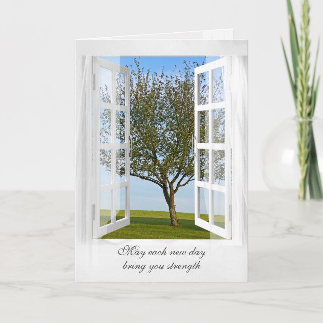 Sympathy Window View of Tree Card (Front)