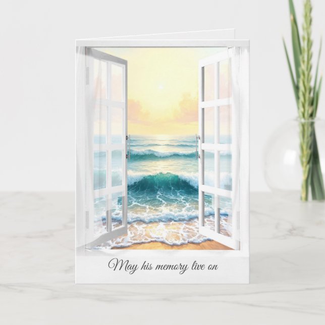 Sympathy Window With Ocean Surf Card (Front)