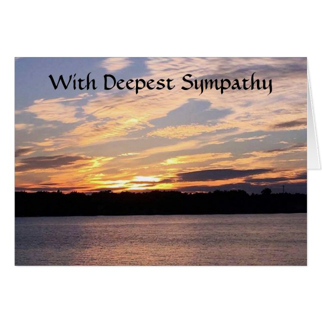 ***SYMPATHY*** WITH A BEAUTIFUL SUNSET ON A LAKE (Front Horizontal)