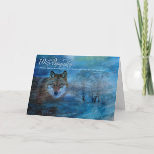 Sympathy Zoo Animal Loss The Blue Wolf Card