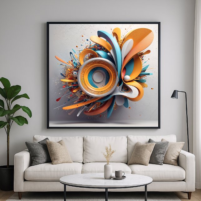 Symphony - Abstract 3D Render Style Design Poster (Creator Uploaded)