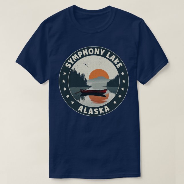 Symphony Lake Alaska Sunset TShirt (Design Front)