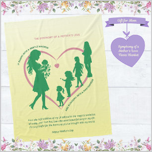 Symphony of a Mother's Love Fleece Blanket