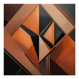 Symphony of Angles and Earthy Tones Poster