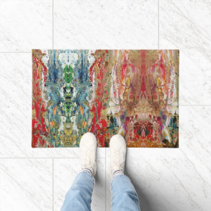Symphony of Chaos – Abstract Real Artist’s Palette Doormat