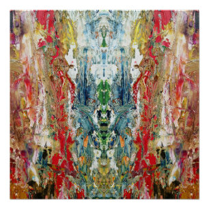 Symphony of Chaos – Abstract Real Artist’s Palette Poster
