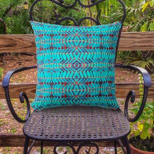 Symphony of Leaves, Aqua Cushion