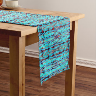Symphony of Leaves, Aqua Medium Table Runner
