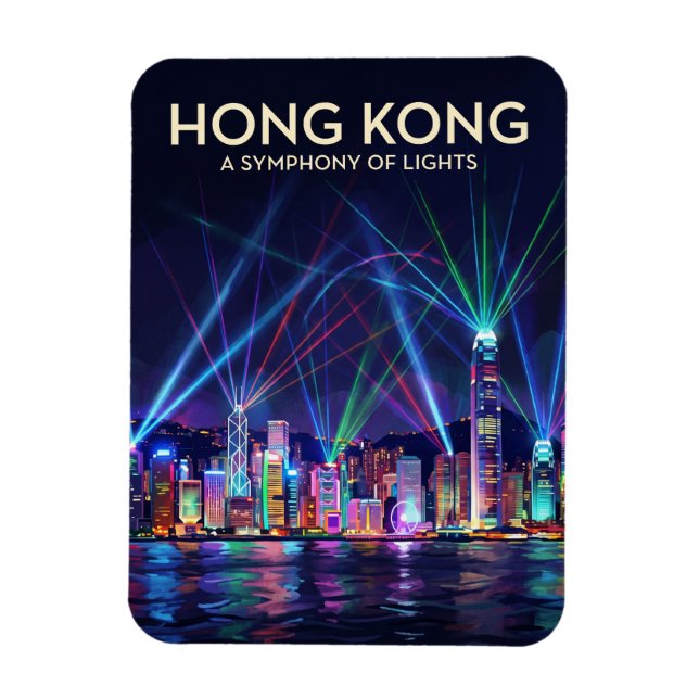 Symphony of Lights Hong Kong Magnet (Vertical)