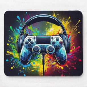 Symphony of Pixels & Sound: Vibrant Gaming Art Mouse Pad