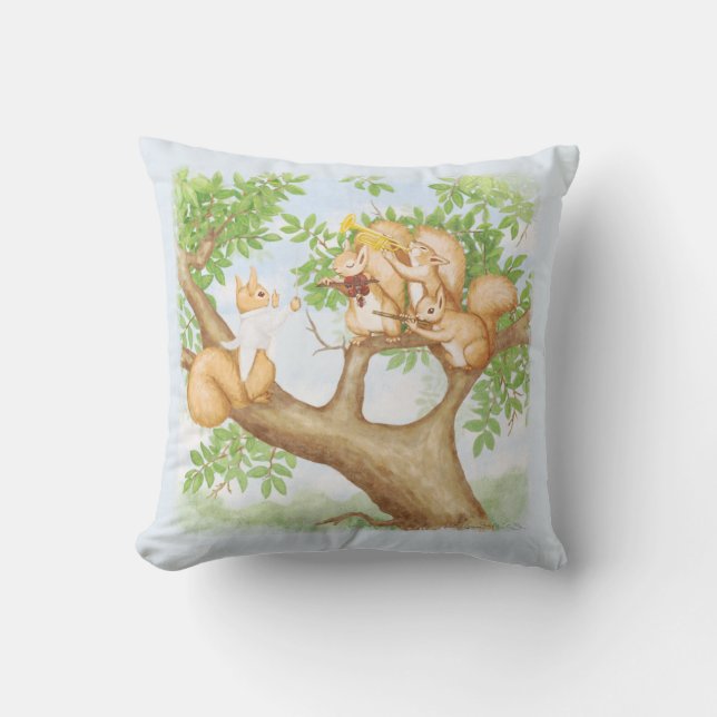 Symphony of Squirrels Cushion (Front)