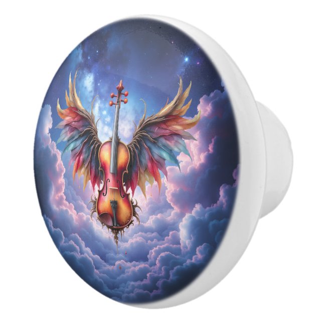 Symphony of the Moonlit Skies. Ceramic Knob (Right)