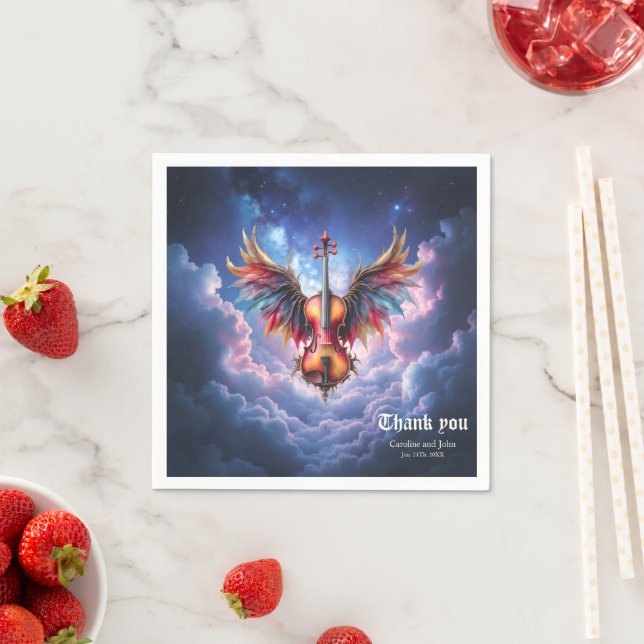 Symphony of the Moonlit Skies. Napkin (Insitu)