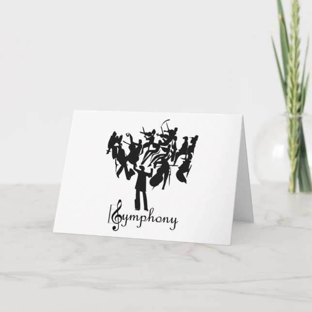 SYMPHONY orchestra  in a stylised design Card (Front)