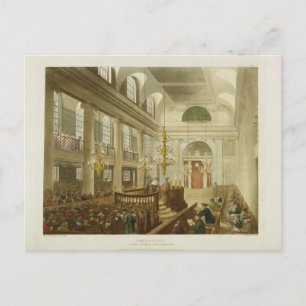 Synagogue, Dukes Place, Houndsditch, from Ackerman Postcard