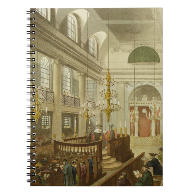 Synagogue, Dukes Place, Houndsditch, from Ackerman Spiral Notebook (Front)