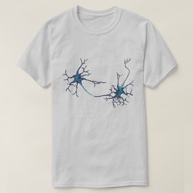 Synapse Between Neurons, Neuroscience Neuron T-Shirt (Design Front)