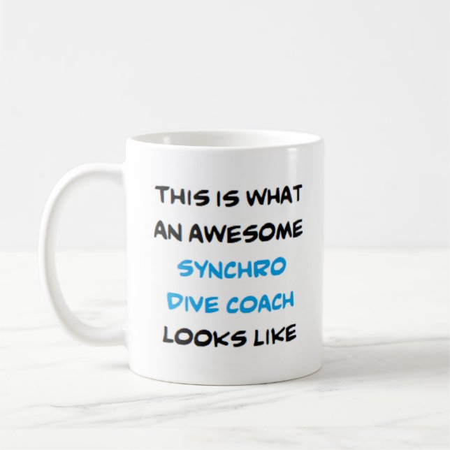 synchro coach, awesome coffee mug (Left)