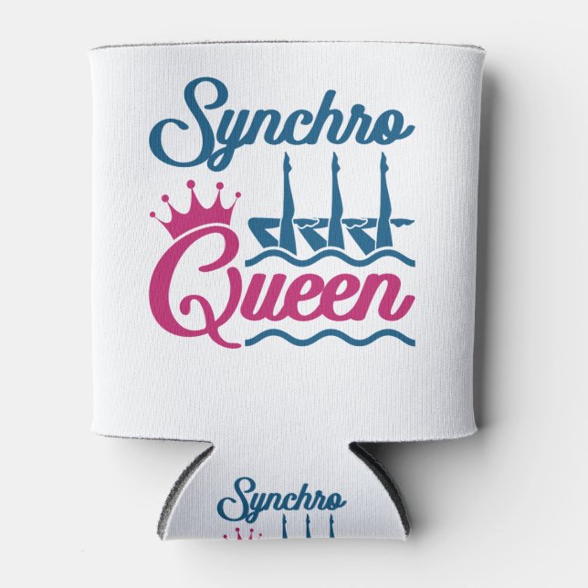 Synchro Queen Synchronised Swimming Can Cooler (Front)