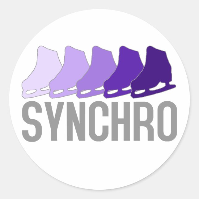 Synchro Skates Classic Round Sticker (Front)