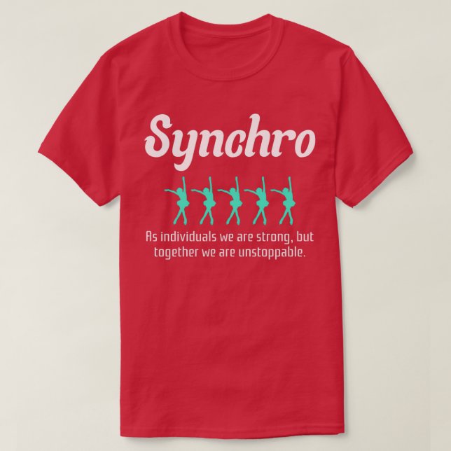 Synchro Synchronised Figure Skating Ice Skater 2 T-Shirt (Design Front)