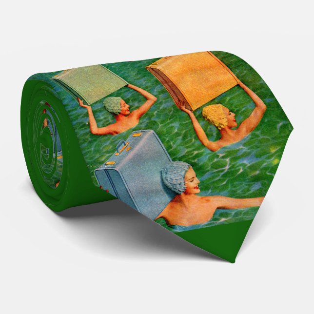 synchronised sea travel print tie (Rolled)