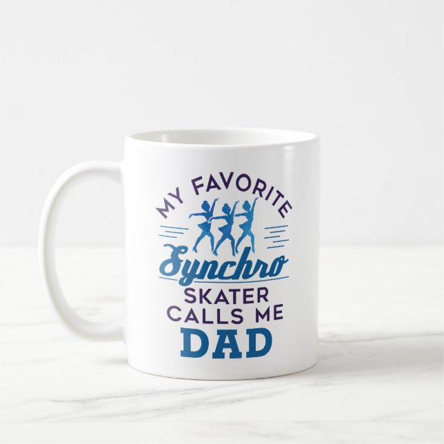 Synchronised Skating Dad \Favourite Synchro Skater Coffee Mug (Left)