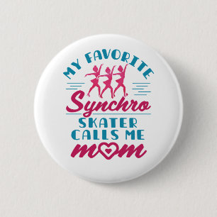 Synchronised Skating Mum Favourite Synchro Skater 6 Cm Round Badge