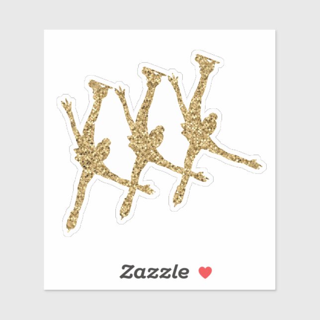 Synchronised Skating Sticker arabesque gold (Sheet)