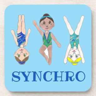 Synchronised Swimmer Girls Synchro Swimming Sports Coaster
