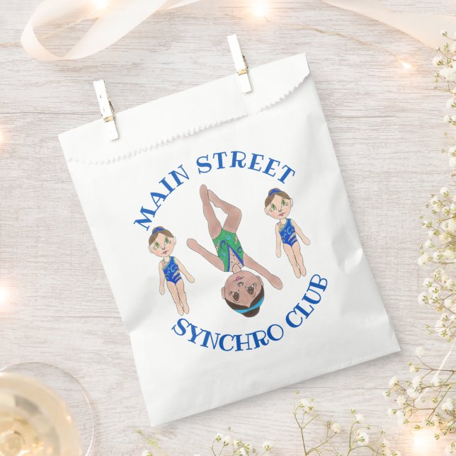 Synchronised Swimmer Girls Synchro Swimming Sports Favour Bags (Clipped)