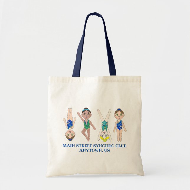 Synchronised Swimmer Girls Synchro Swimming Sports Tote Bag (Front)