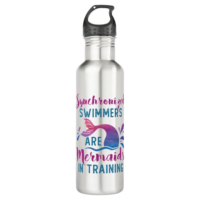 Synchronised Swimmers Are Mermaids In Training 710 Ml Water Bottle (Front)
