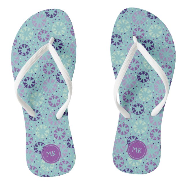 Synchronised Swimmers Swimming Patterned Monogram Jandals (Footbed)