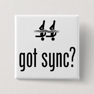 Synchronised Swimming 15 Cm Square Badge