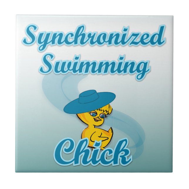 Synchronised Swimming Chick #3 Tile (Front)