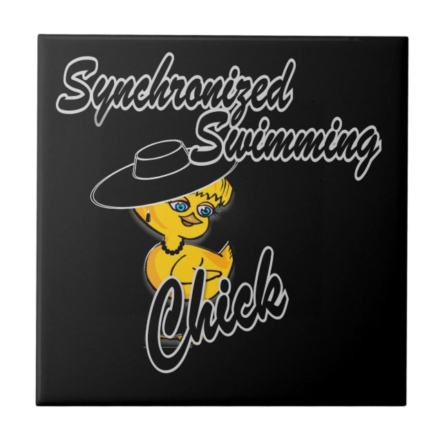 Synchronised Swimming Chick #4 Tile (Front)