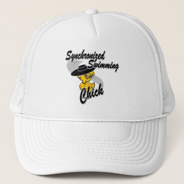 Synchronised Swimming Chick #4 Trucker Hat (Front)