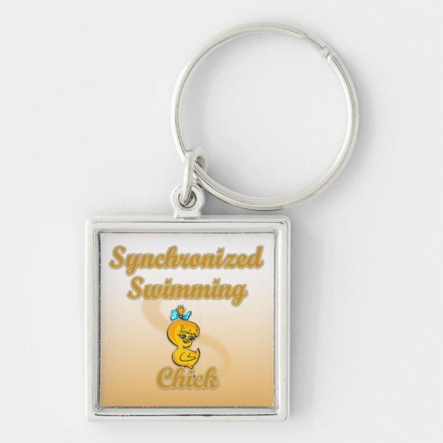 Synchronised Swimming Chick Key Ring (Front)
