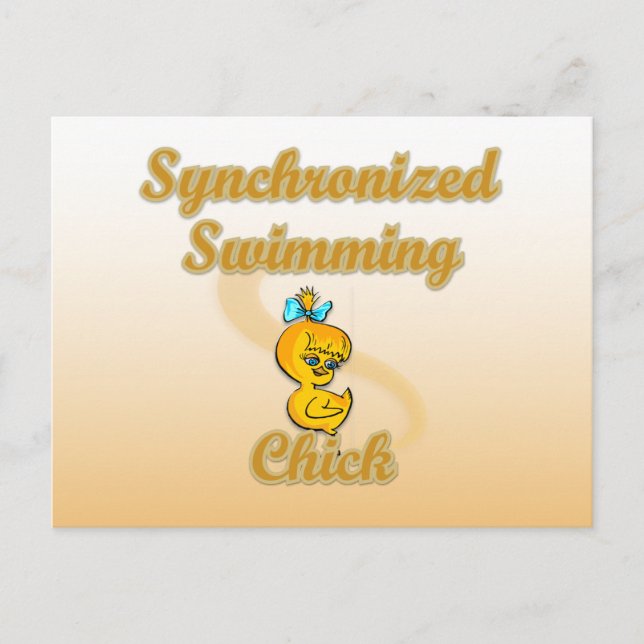 Synchronised Swimming Chick Postcard (Front)