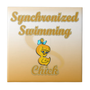 Synchronised Swimming Chick Tile