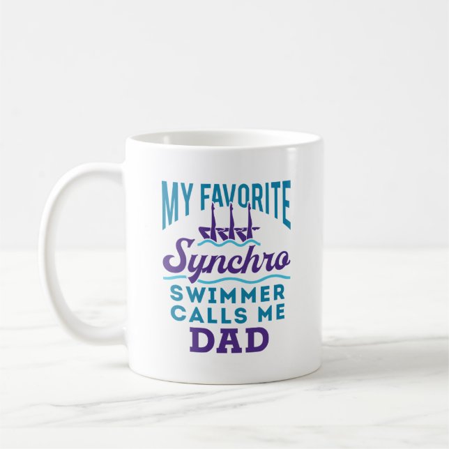 Synchronised Swimming Dad Synchro Coffee Mug (Left)
