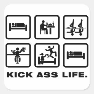 Synchronised Swimming Square Sticker