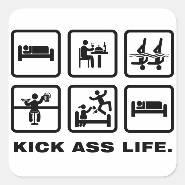 Synchronised Swimming Square Sticker (Front)